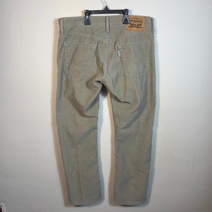 Levi's 514 Corduroy Pants Mens W34 L30 Straight Leg Khaki Casual