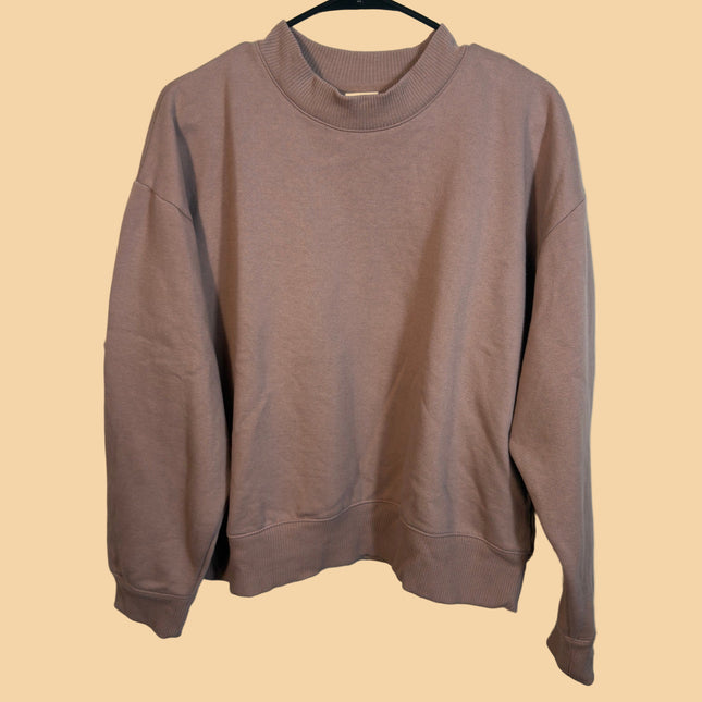 A New Day Womens XL Mauve Mock Neck Long Sleeve Pullover Sweatshirt