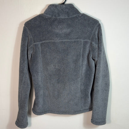 Patagonia Womens Gray Snap-T Fleece Pullover Top Turquoise Trim Size S
