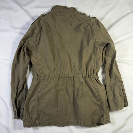 Free People Military Jacket Womens Olive Green Utility Drawstring Pockets XS/TP