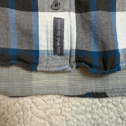 Toad & Co Organic Cotton Mens Plaid Flannel Shirt Button Up Long Sleeve L