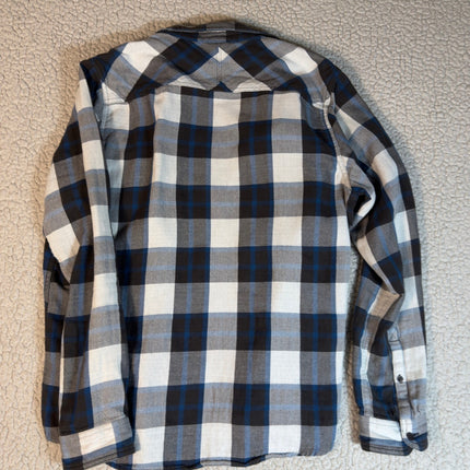Toad & Co Organic Cotton Mens Plaid Flannel Shirt Button Up Long Sleeve L
