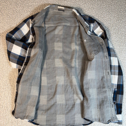Toad & Co Organic Cotton Mens Plaid Flannel Shirt Button Up Long Sleeve L