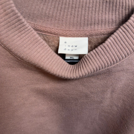 A New Day Womens XL Mauve Mock Neck Long Sleeve Pullover Sweatshirt