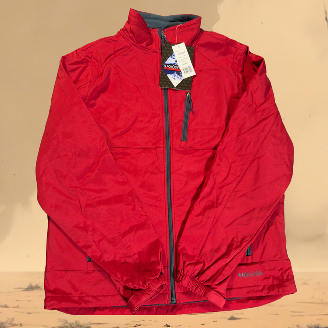Black Diamond Double Diamond Jacket Mens XL Red Full Zip Soft Shell Coat