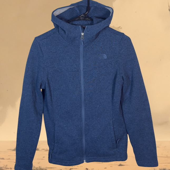 PreLoved The North Face Womens Medium Full Zip Hoodie Jacket Blue Sweater