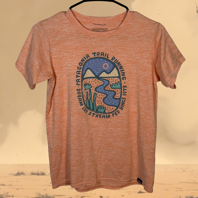PreLoved Patagonia Capilene Cool Daily Trail Running Tee Womens XS Peach Heathered