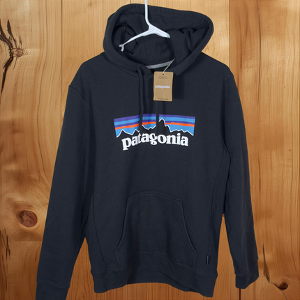 Patagonia Mens Small SP-6 Logo Uprisal Hoodie Black Sweatshirt New with Tags