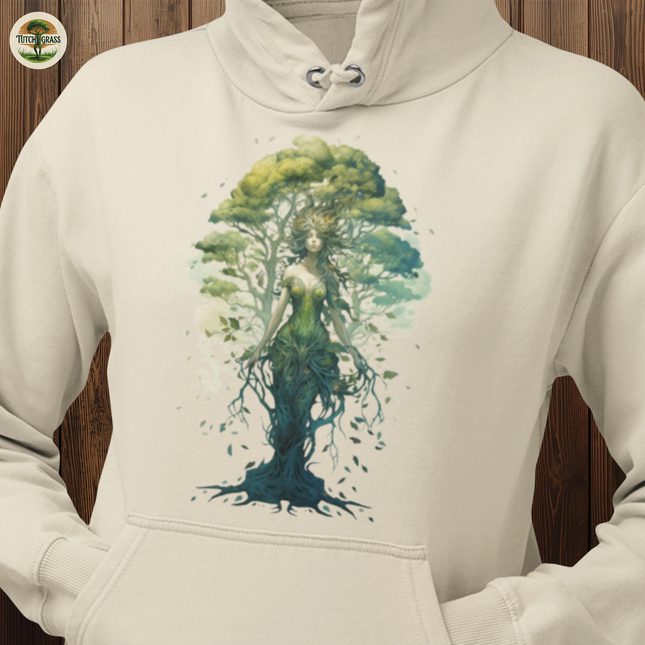 Mother Nature Hoodie Soft Fleece Pullover Hooded Sweatshirt Natural