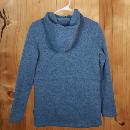 The North Face Womens Small Full Zip Fleece Hoodie Jacket Blue Pockets