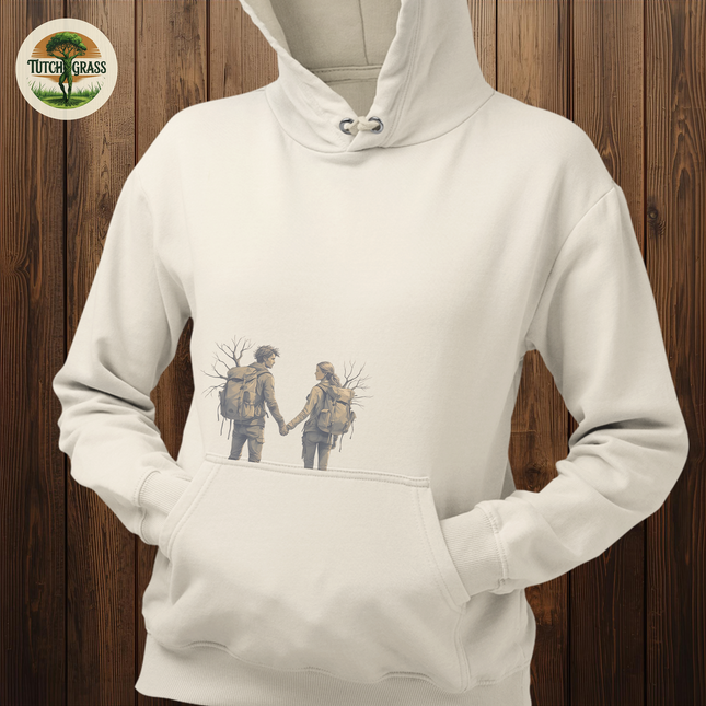 Hiking Lovers Hoodie Soft Fleece Pullover Hooded Sweatshirt Natural