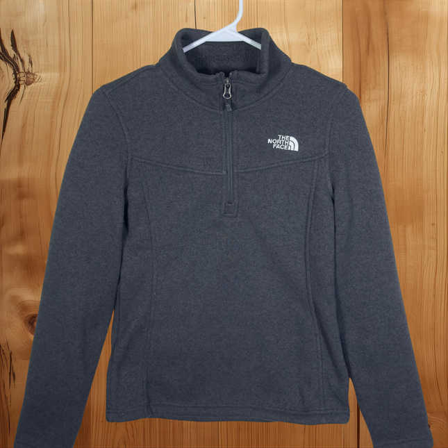 The North Face Pullover Sweater Women's XS Gray 1/4 Zip Long Sleeve