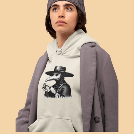 Plague Doctor Graphic Hoodie Gothic Alt Steampunk Pullover Unisex Sweatshirt