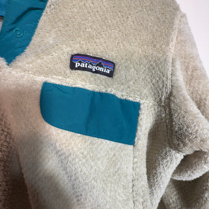 Patagonia Womens Small Retool Pullover Fleece Teal Trim