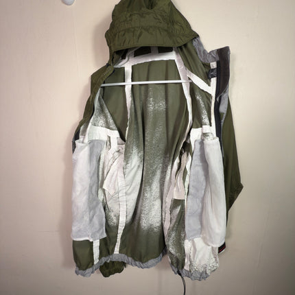 Marmot Men's Olive Green Lightweight Rain Jacket Hooded Size M Heavy Use