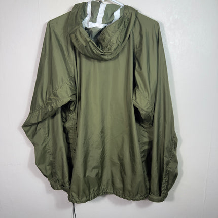 Marmot Men's Olive Green Lightweight Rain Jacket Hooded Size M Heavy Use