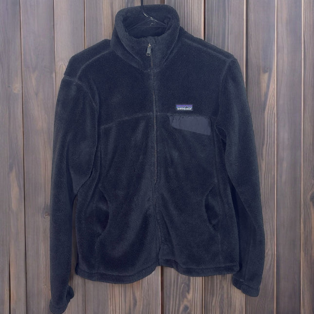 Patagonia Womens M Fleece Jacket Full Zip Black Gorpcore