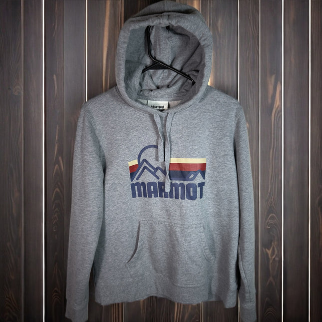 Marmot Mountain Works Hoodie Women's Large Gray Pullover Sweatshirt