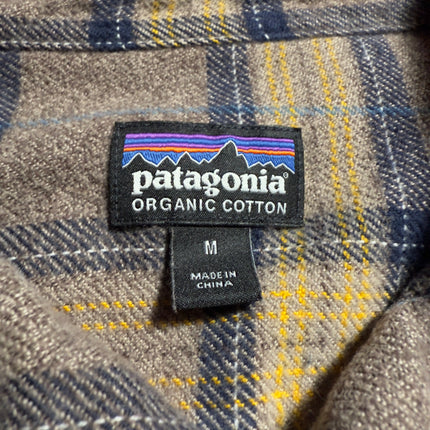 Patagonia Organic Cotton Mens Flannel Shirt Plaid Button Up Medium