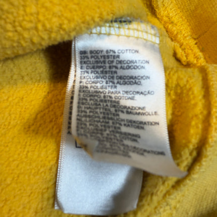 The North Face Hoodie Mens Size S Yellow Pullover Sweatshirt Cotton Blend