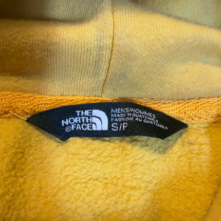 The North Face Hoodie Mens Size S Yellow Pullover Sweatshirt Cotton Blend