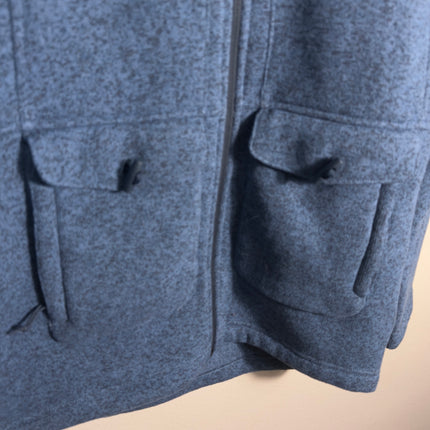 The North Face Womens Small Full Zip Fleece Hoodie Jacket Blue Pockets