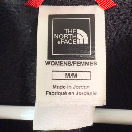 The North Face Womens Medium Full Zip Jacket Black Knit Fleece Sweater