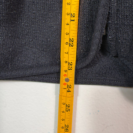 The North Face Womens Medium Full Zip Jacket Black Knit Fleece Sweater