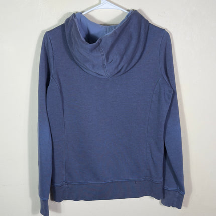 The North Face Womens Hoodie Small Blue Pullover Graphic Logo Athleisure