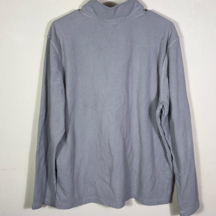 The North Face Mens Large Fleece Pullover Gray Quarter Zip Long Sleeve Light