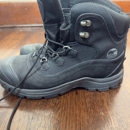 Sorel Waterproof Winter Snow Work Boots Size 14 Mens Black Heavy Duty Thinsulate