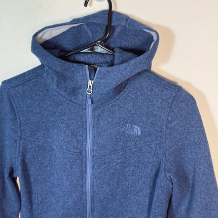 PreLoved The North Face Womens Medium Full Zip Hoodie Jacket Blue Sweater