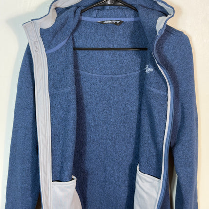 PreLoved The North Face Womens Medium Full Zip Hoodie Jacket Blue Sweater