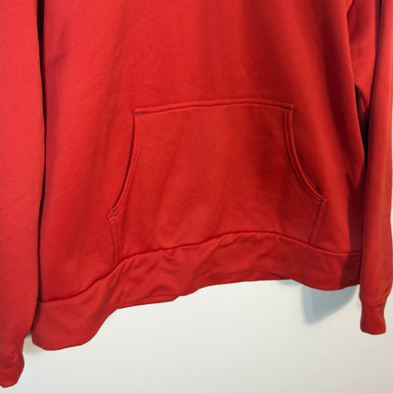 PreLoved The North Face Red Hoodie Mens XL Pullover Fleece Logo Gray Lined Hood