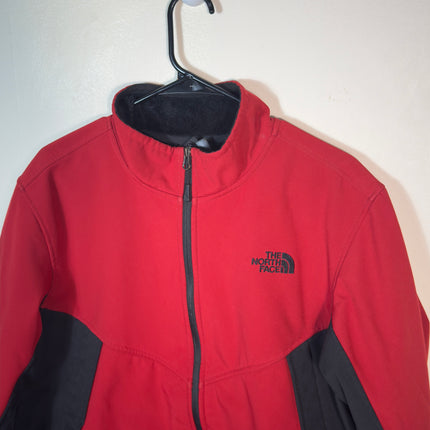 PreLoved The North Face Mens XL Softshell Jacket Red Black Full Zip Warm Coat