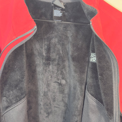 PreLoved The North Face Mens XL Softshell Jacket Red Black Full Zip Warm Coat