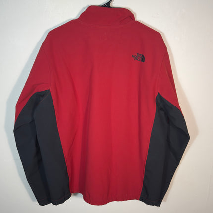 PreLoved The North Face Mens XL Softshell Jacket Red Black Full Zip Warm Coat