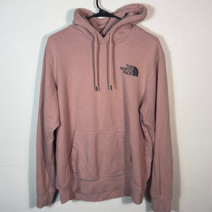PreLoved The North Face Hoodie Mens Medium Never Stop Exploring Pink Pullover Sweatshirt