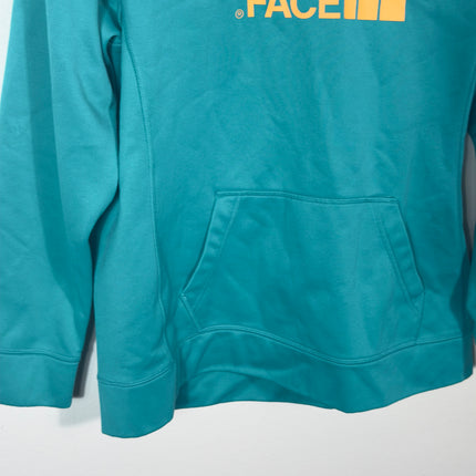 PreLoved The North Face Womens Pullover Hoodie Teal Orange L/G Sweatshirt FLAW