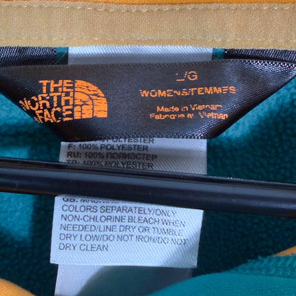 PreLoved The North Face Womens Pullover Hoodie Teal Orange L/G Sweatshirt FLAW