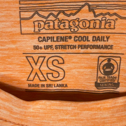 PreLoved Patagonia Capilene Cool Daily Trail Running Tee Womens XS Peach Heathered