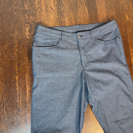 PreLoved Lululemon Mens Pants Size 34 ABC Commission Slim Fit Blue Heather Actual 36x33