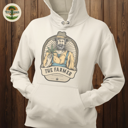 The Farmer Hoodie Soft Fleece Pullover Hooded Sweatshirt Natural